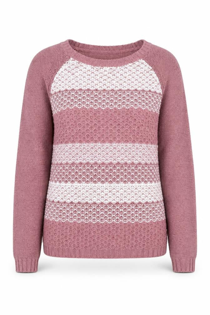 FatFace Women Pink Crew Neck Knit Jumper Size 8