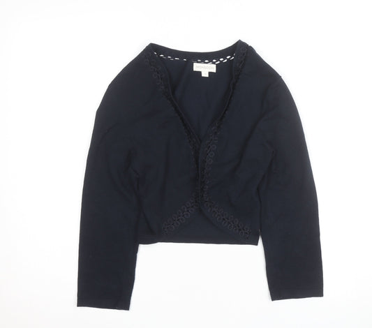 Monsoon Women's Black Embroidered Cardigan Size S