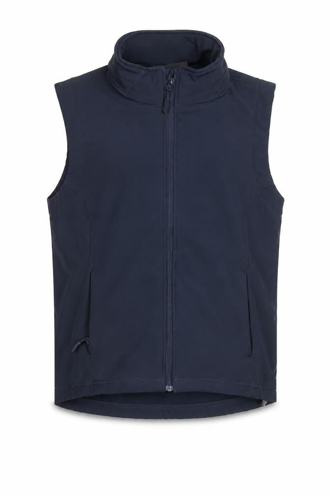 B&C Collection Men's Blue XL Softshell Bodywarmer Vest