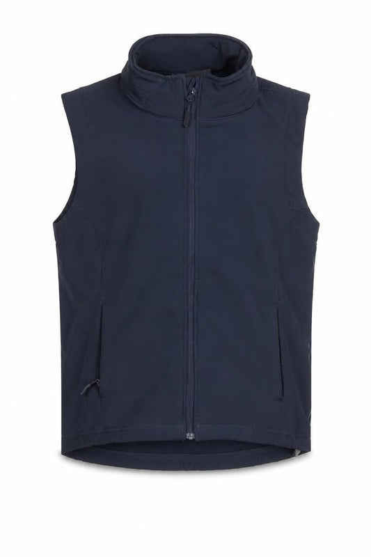 B&C Collection Men's Blue XL Softshell Bodywarmer Vest