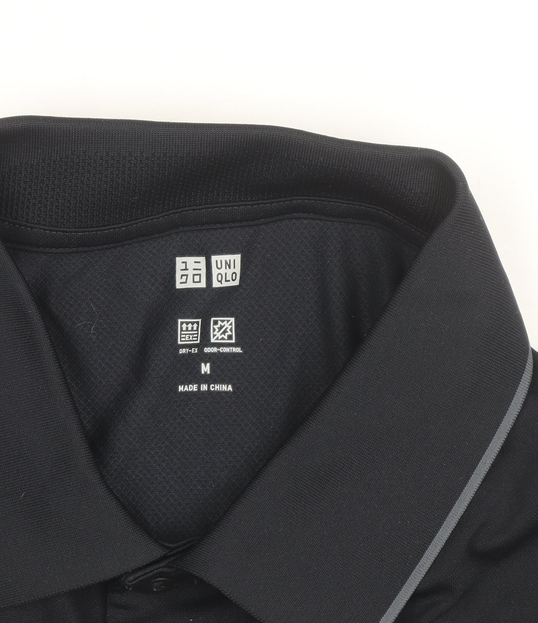 Uniqlo Men’s Black Polo Shirt M Moisture Wicking Quick Dry Top