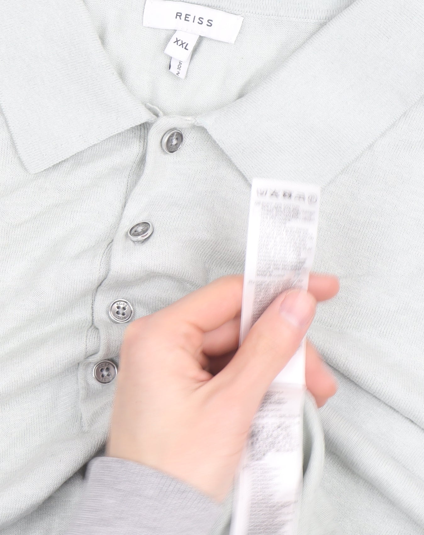 Reiss Mens Grey 2XL Regular Fit Short Sleeve Button-Up Polo Shirt