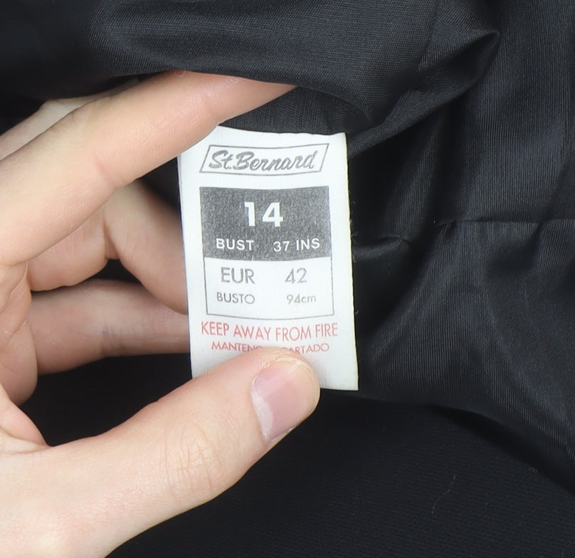 St. Bernard Classics Collection Women's Black Size 14 Blazer Coat