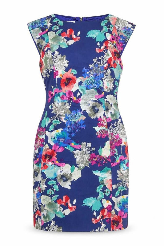 Marc Angelo Women's Multicoloured Floral Sheath Dress Size 12