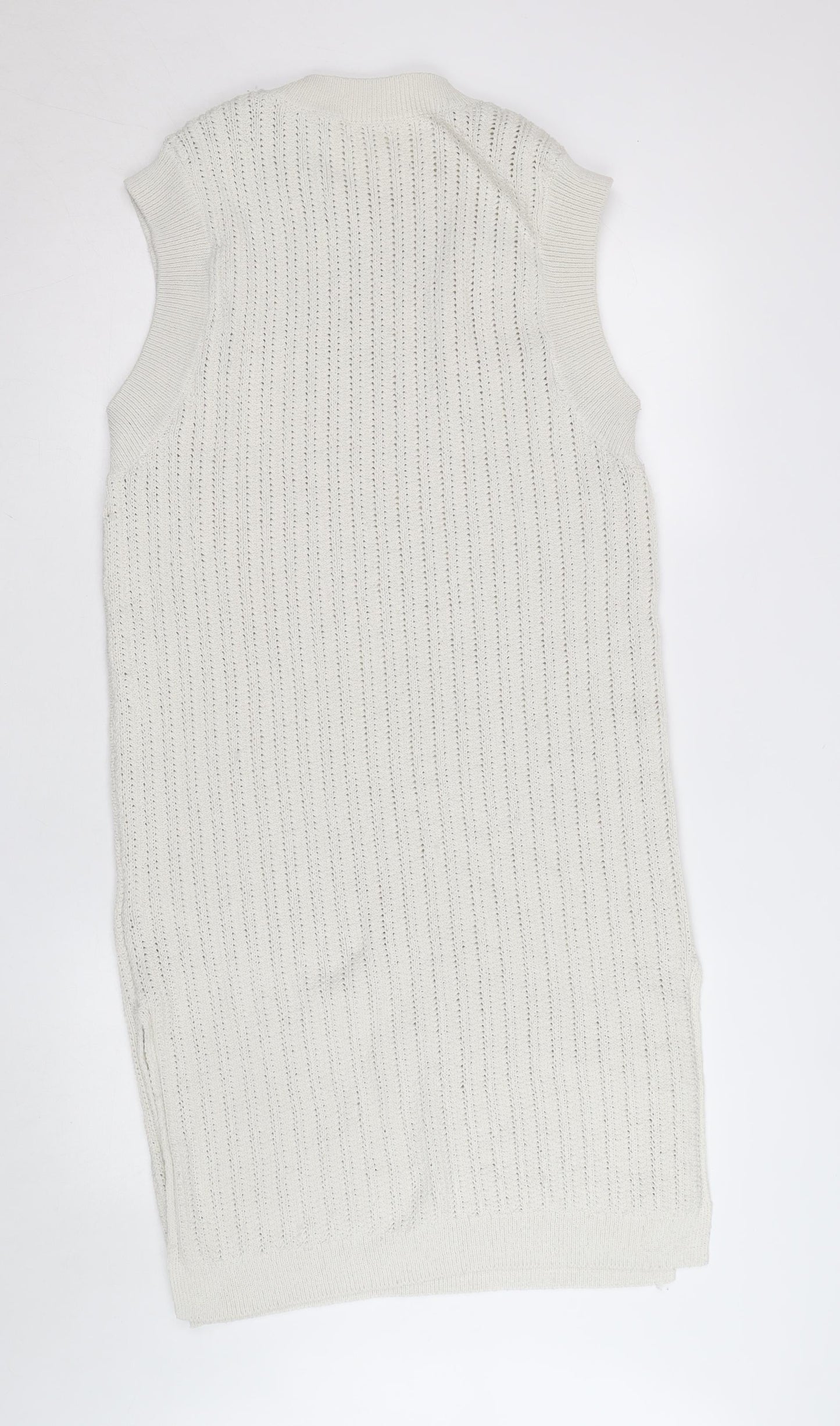 H&M Women Ivory Knit Sleeveless Tank Dress Size M