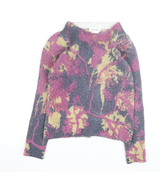White Stuff Womens Multicoloured Wool Alpaca Jumper Size 8