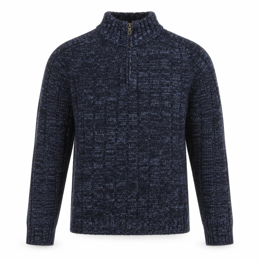 Marks & Spencer Men's Blue XL 1/2 Zip Wool Blend Jumper