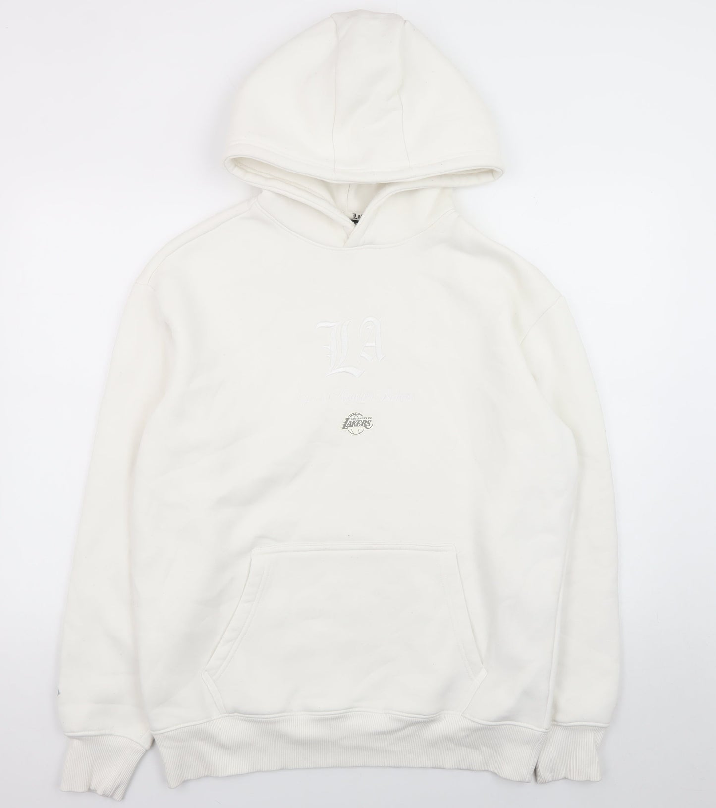 NBA Men’s White LA Lakers Pullover Hoodie Medium Fleece Sportswear