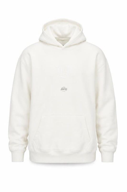NBA Men’s White LA Lakers Pullover Hoodie Medium Fleece Sportswear