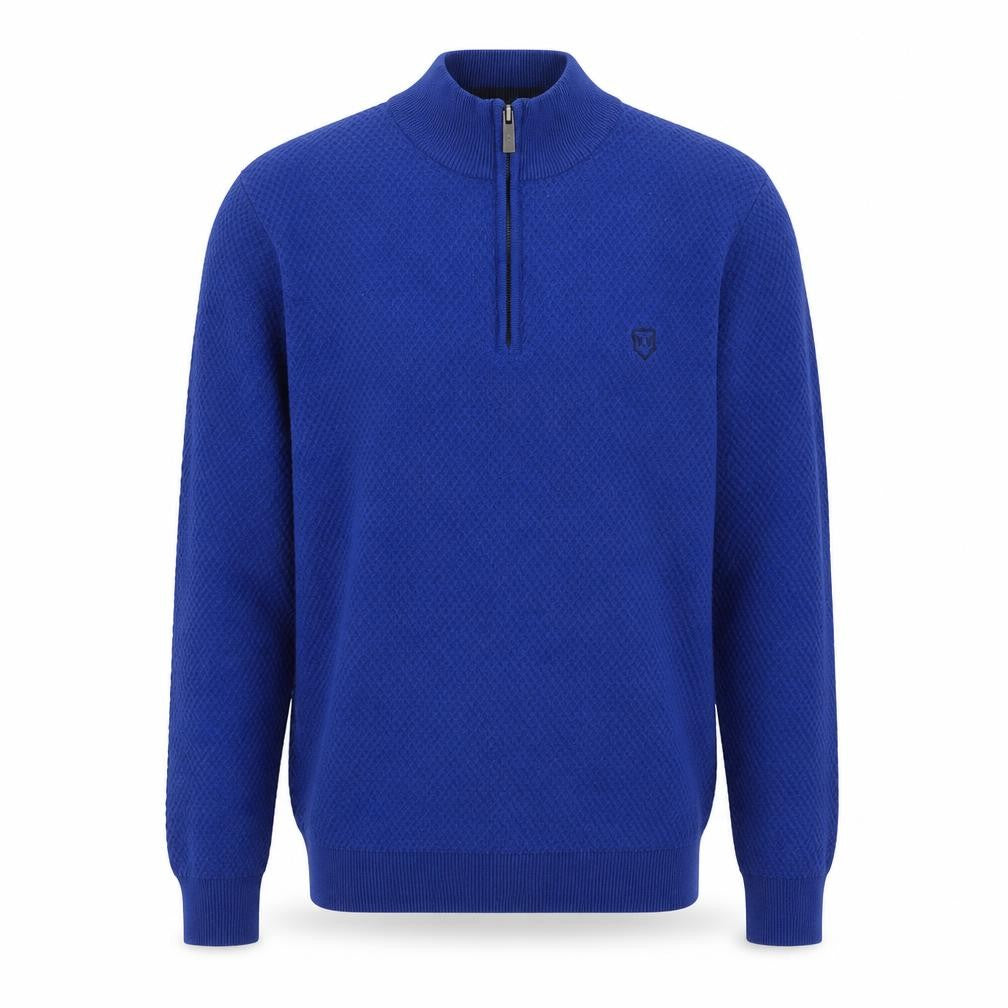 XV Kings Men's Blue Wool Blend 1/2 Zip Jumper Size S