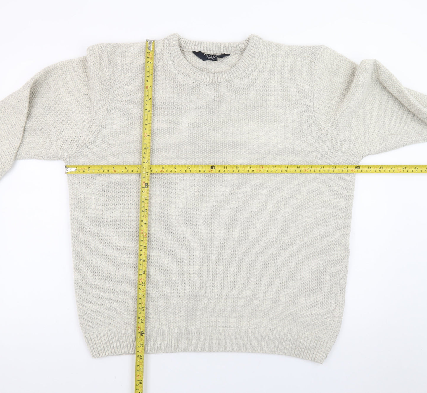 Kensington Eastside Mens Ivory XL Pullover Knit Jumper