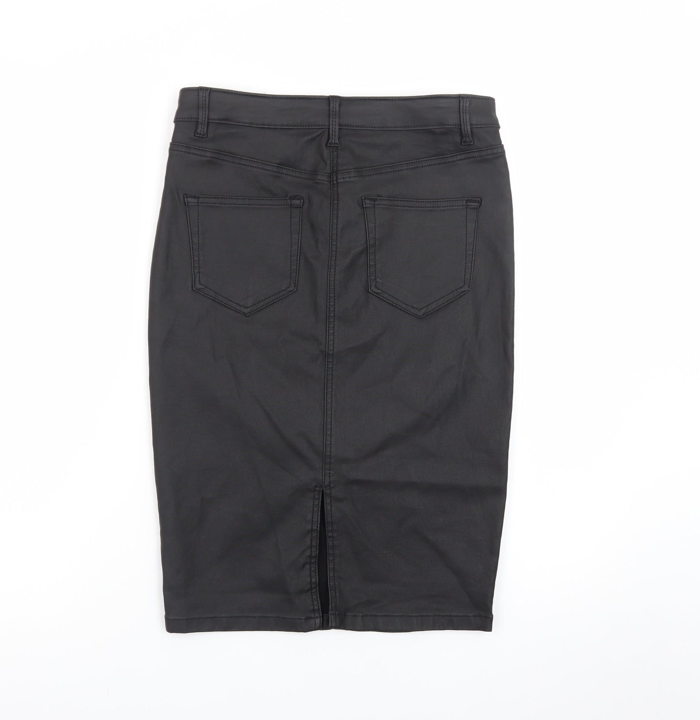 Next Women’s Black Pencil Skirt Size 8 Stretch Viscose Blend