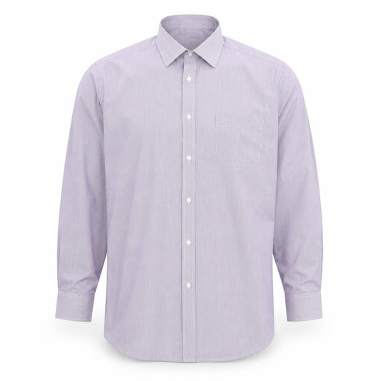 Debenhams Men's Purple Striped Long Sleeve Button-Up Shirt 16.5in