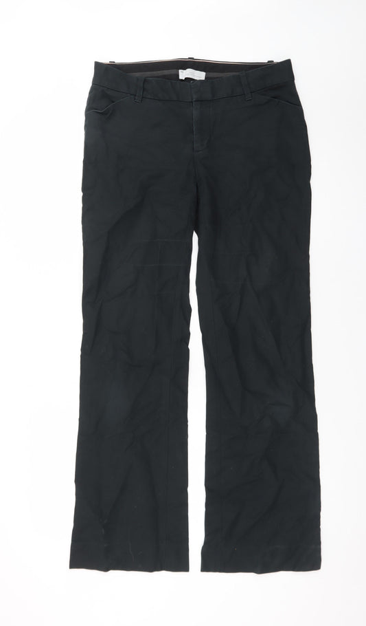 Gap Women's Black Chino Trousers Size 10 Slim Straight Leg