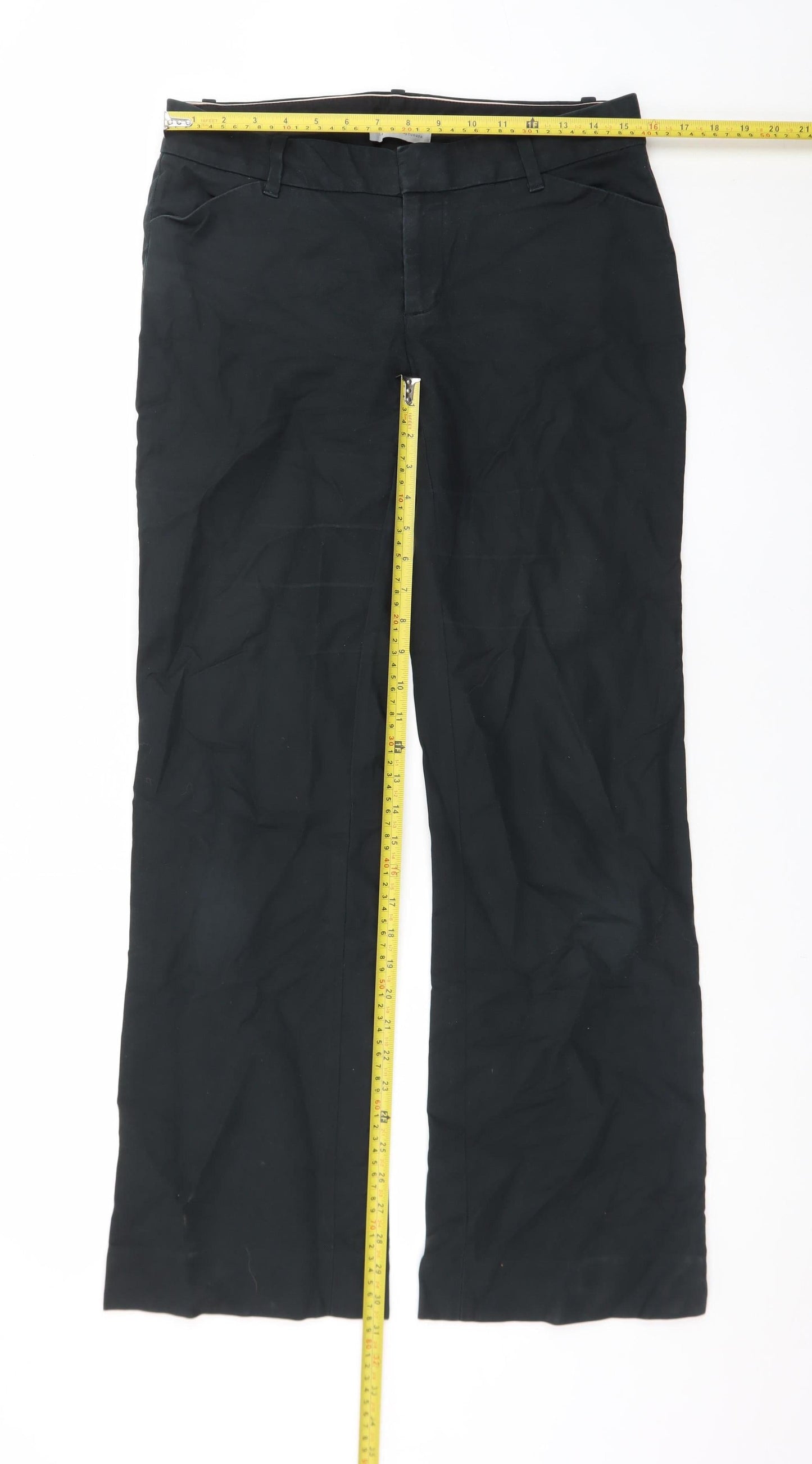 Gap Women's Black Chino Trousers Size 10 Slim Straight Leg