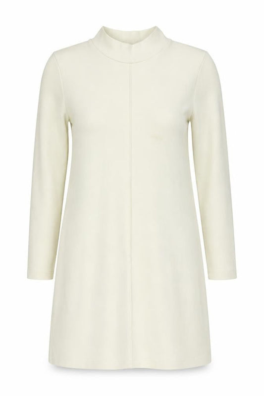 Zara Women Ivory Knit Mock Neck Shift Dress Size S