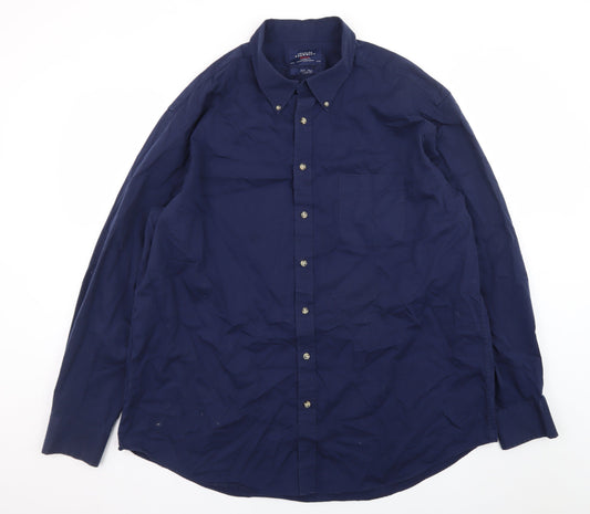 Charles Tyrwhitt Men's Blue XXL Classic Fit Non-Iron Dress Shirt