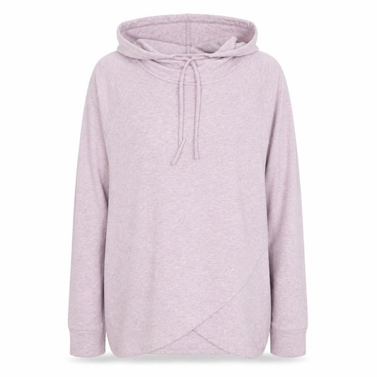 AnyBody Women Pink Long Sleeve Pullover Hoodie L Lightweight Cotton Blend