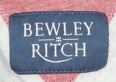 Bewley & Ritch Men's Blue Geometric Polo Shirt Size 2XL Cotton