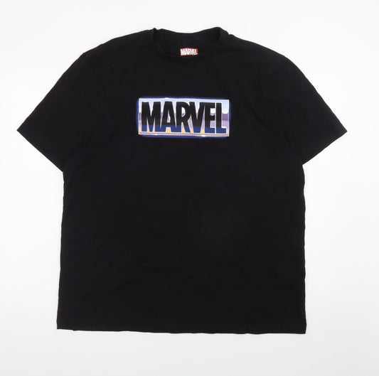 Marvel Men’s Black 3XL Graphic Logo T-Shirt