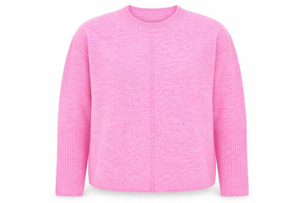 Buffalo David Bitton Women's Pink Crew Neck Knit Jumper Size S