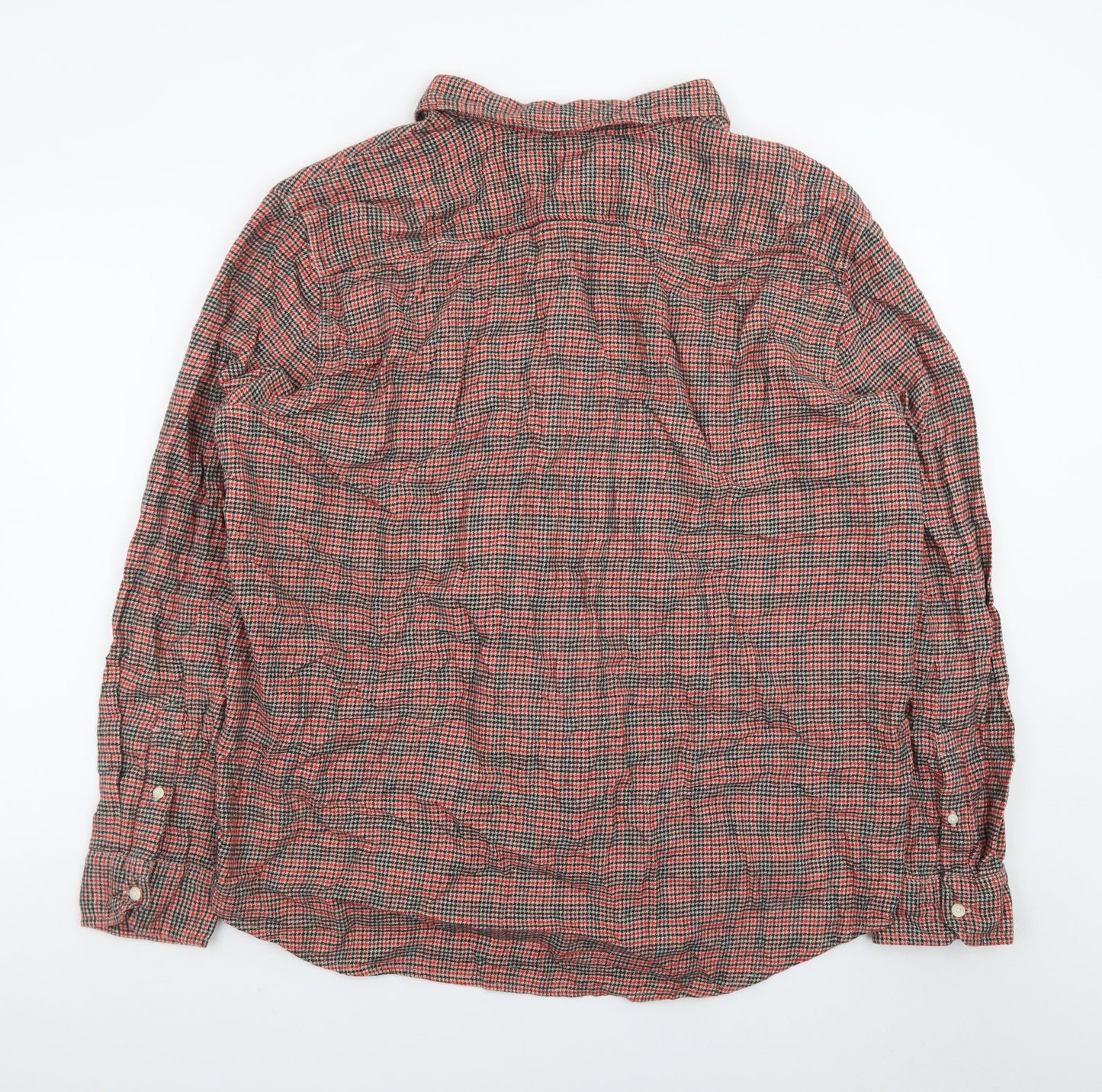 Levi's Men Red Check Flannel Button-Up Shirt 2XL Classic Fit