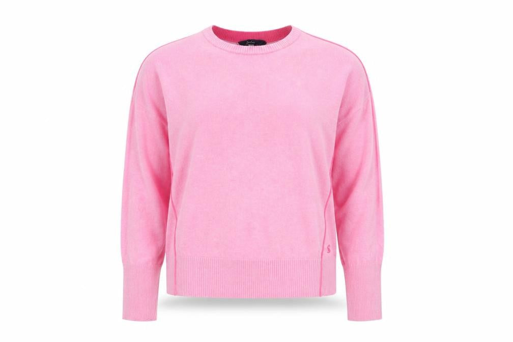 Joules Womens Pink Crew Neck Cotton Jumper UK 10