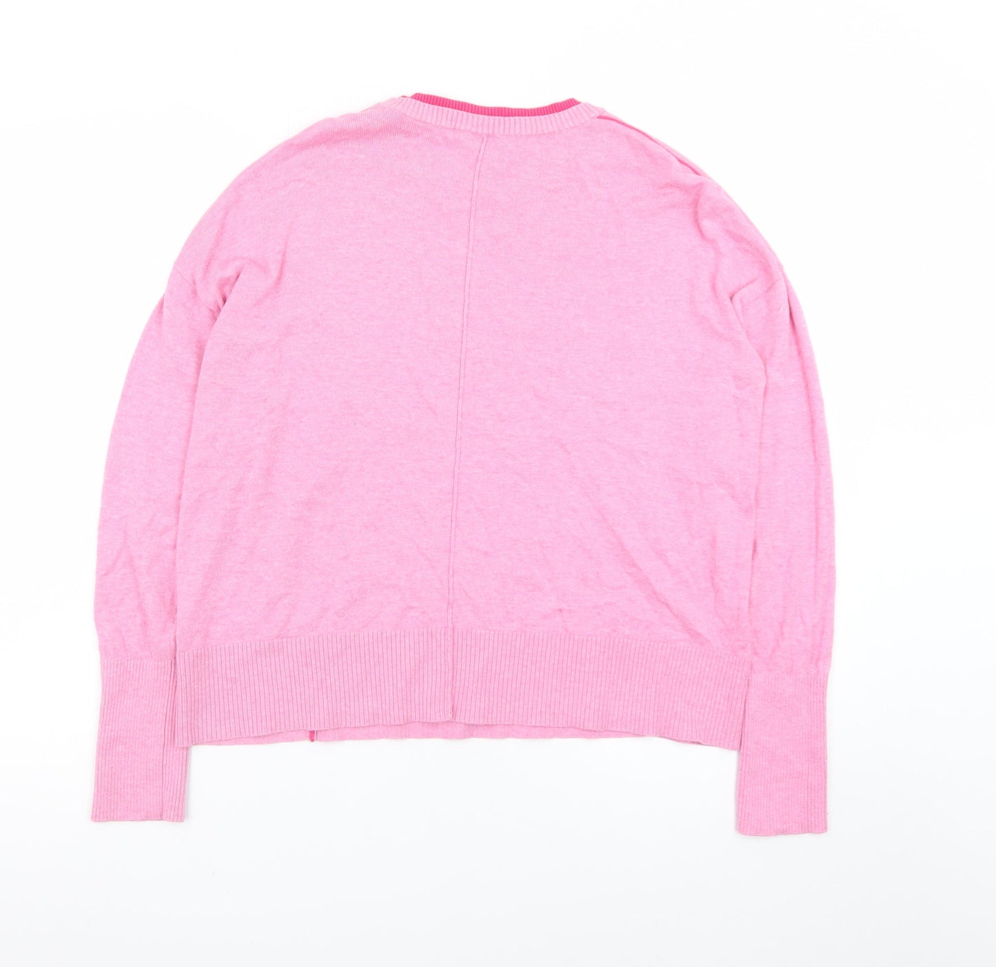 Joules Womens Pink Crew Neck Cotton Jumper UK 10