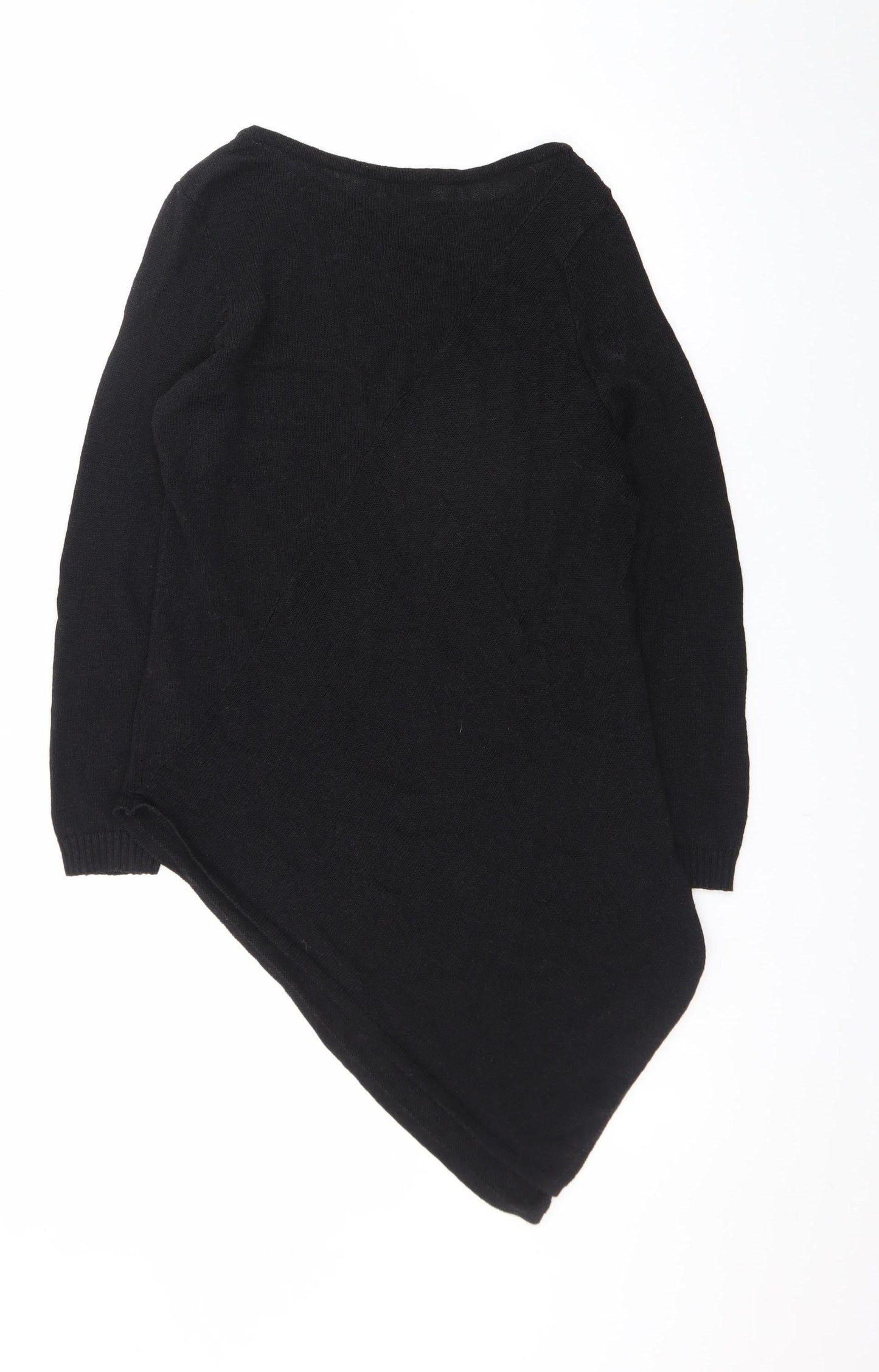 Marks and Spencer Women Black Size 16 Asymmetric Knit Dress