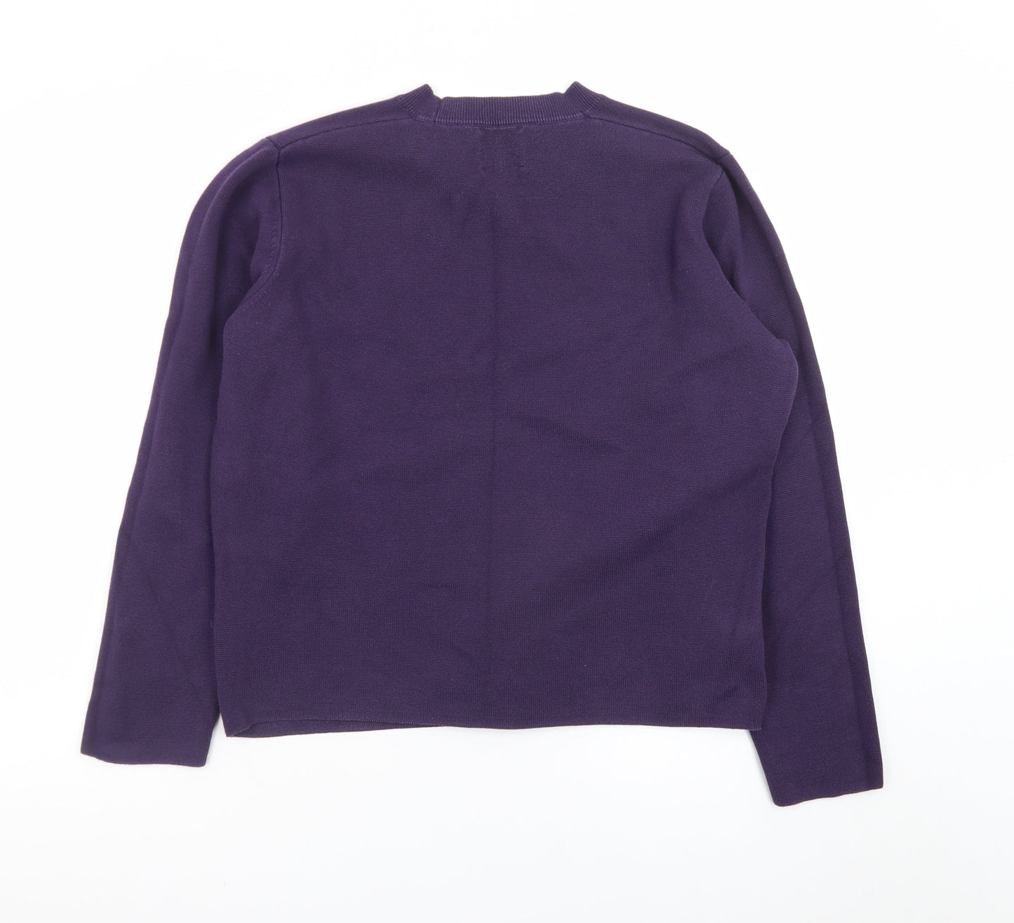Kin Men's Purple Cotton Crew Neck Jumper Size M