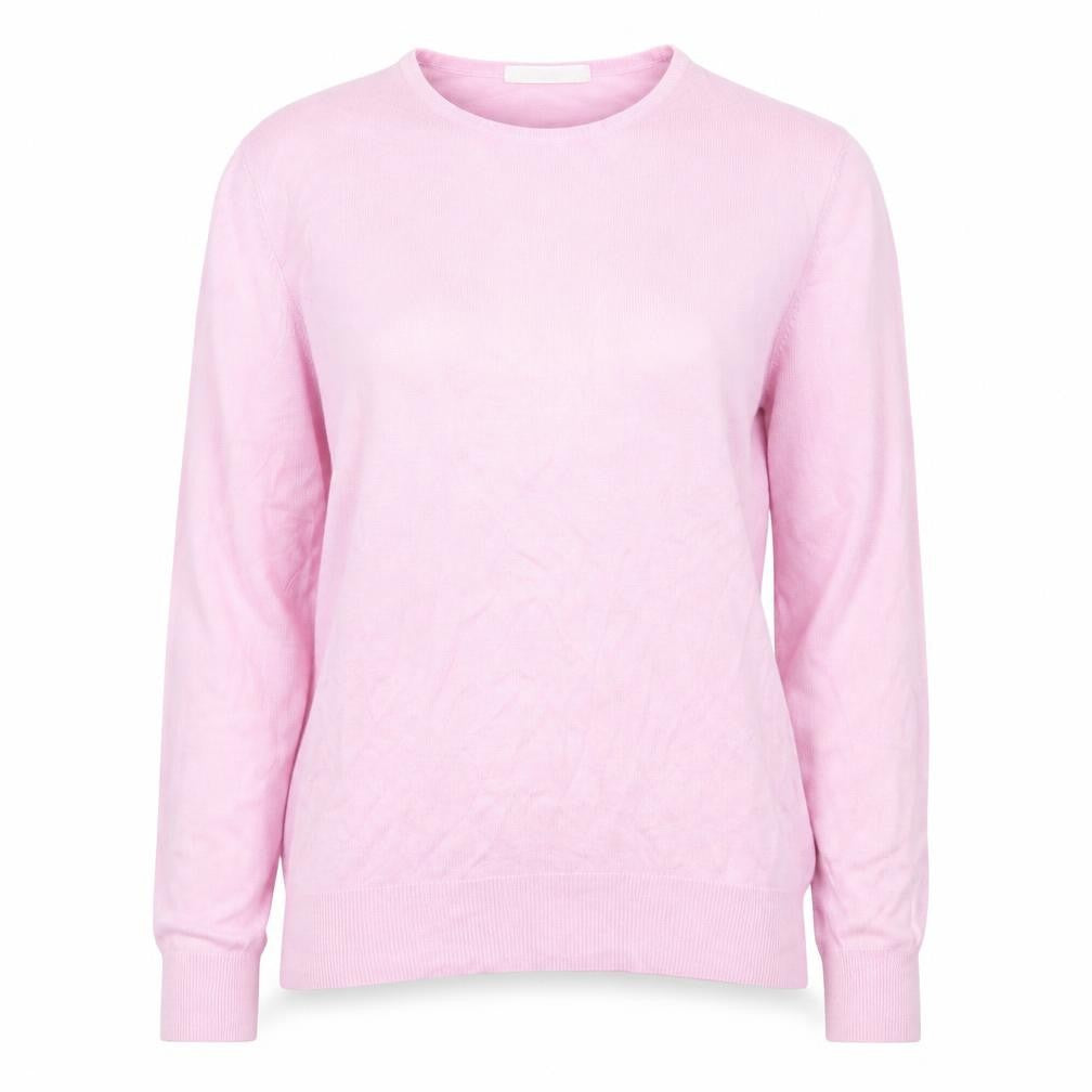 Marks & Spencer Women Pink Size 14 Acrylic Crew Neck Jumper