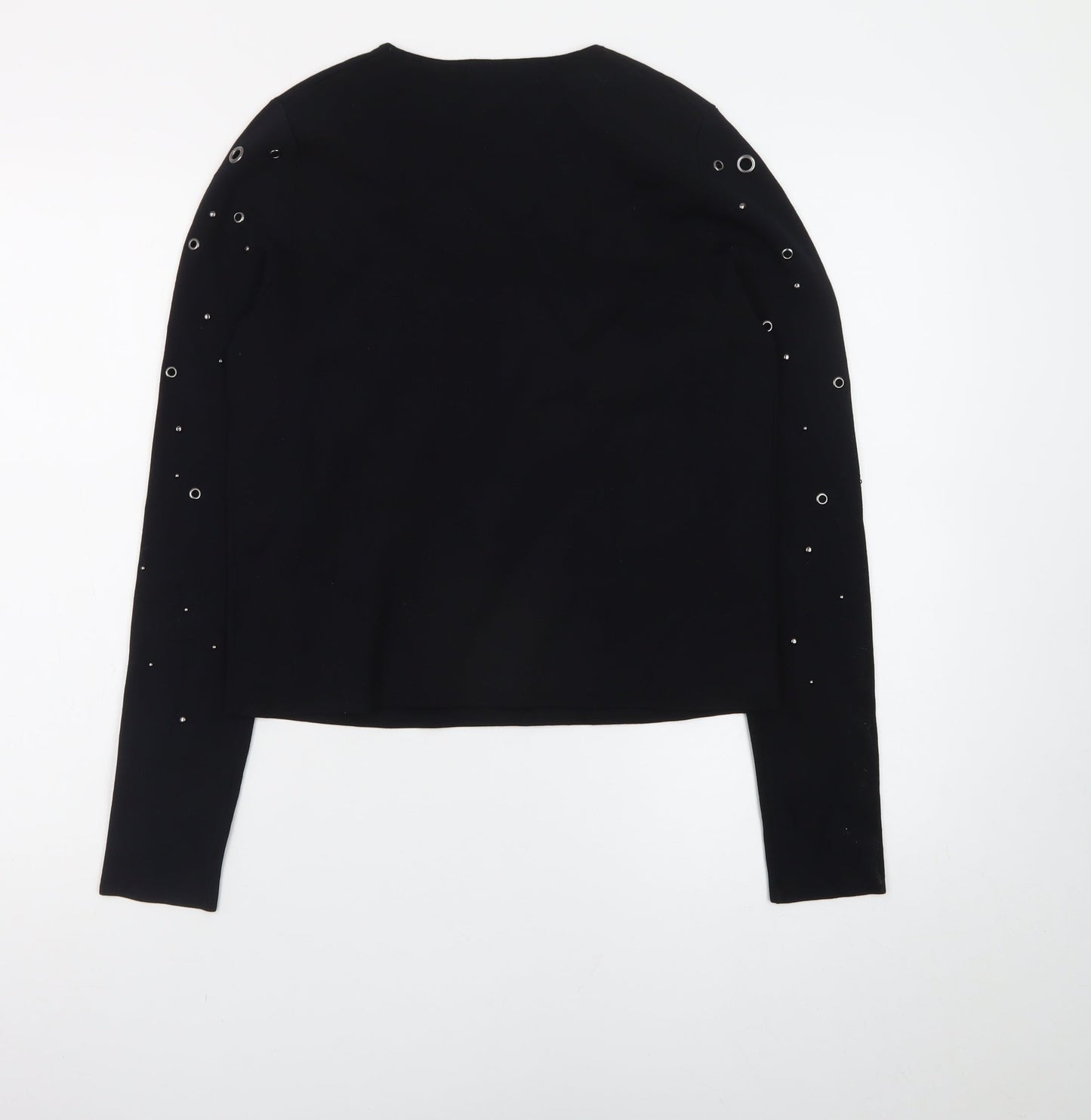 Marks and Spencer Women’s Black Studded Crew Neck Knit Jumper Size S