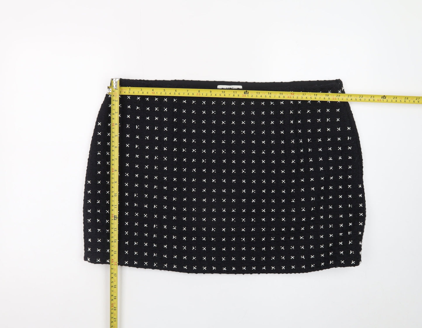 Marks and Spencer Women Black Size 20 Short Tweed Pencil Skirt