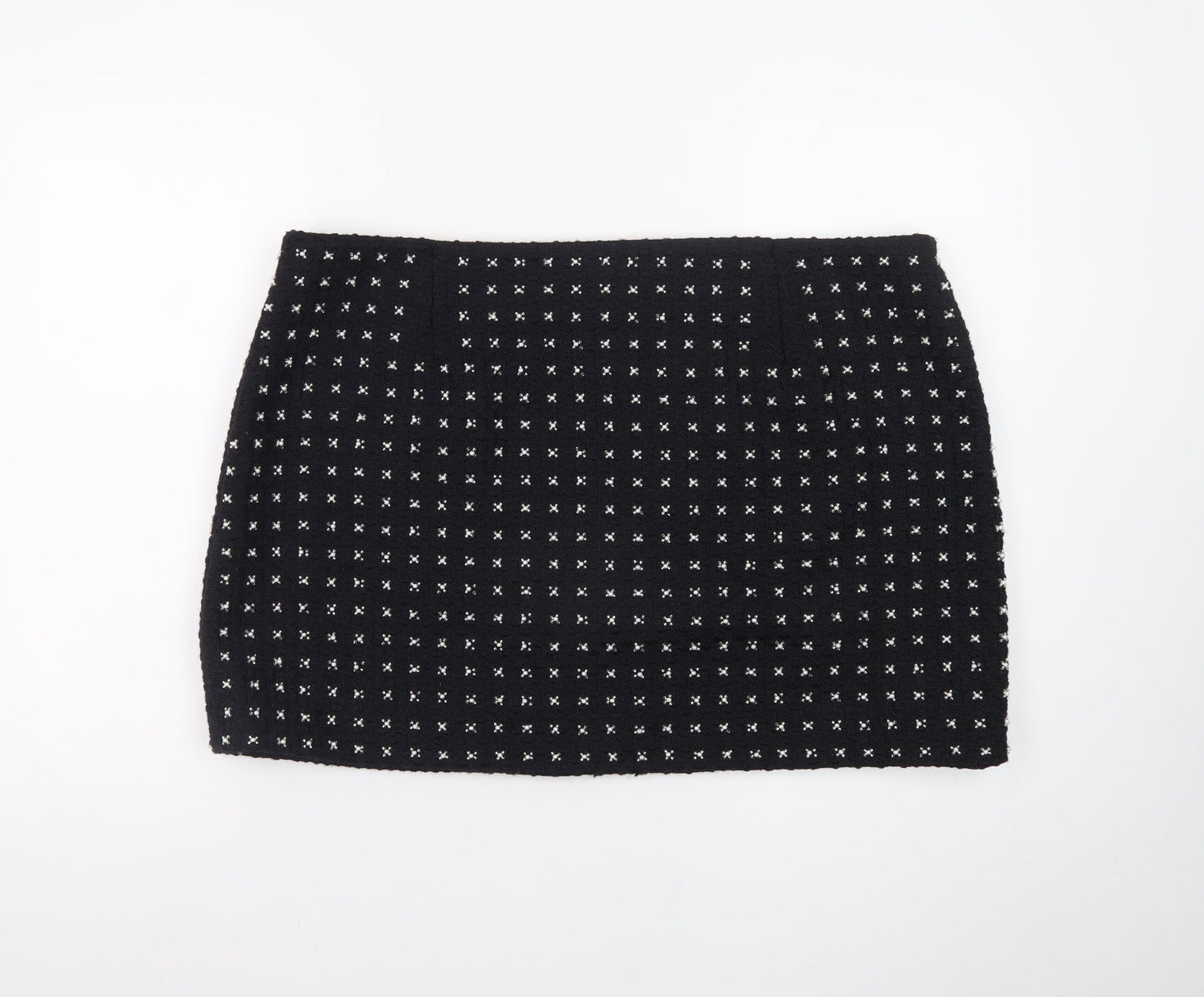Marks and Spencer Women Black Size 20 Short Tweed Pencil Skirt