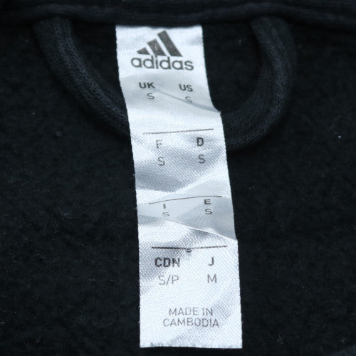 Adidas Mens Black Full Zip Hoodie S Regular Fit Sports Fleece