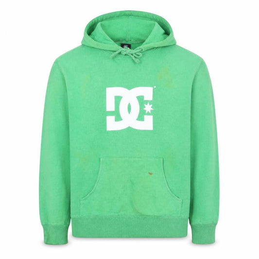 DC Men’s Green Pullover Hoodie Size M Fleece Graphic Logo Skate Style