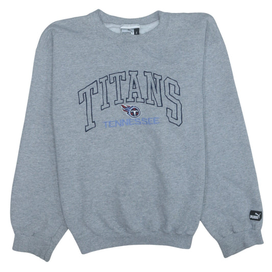 Puma Women Grey Tennessee Titans Sweatshirt L Crew Neck