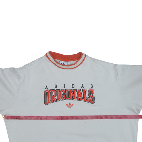 Adidas Originals Men's White L Crew Neck Pullover Sweatshirt