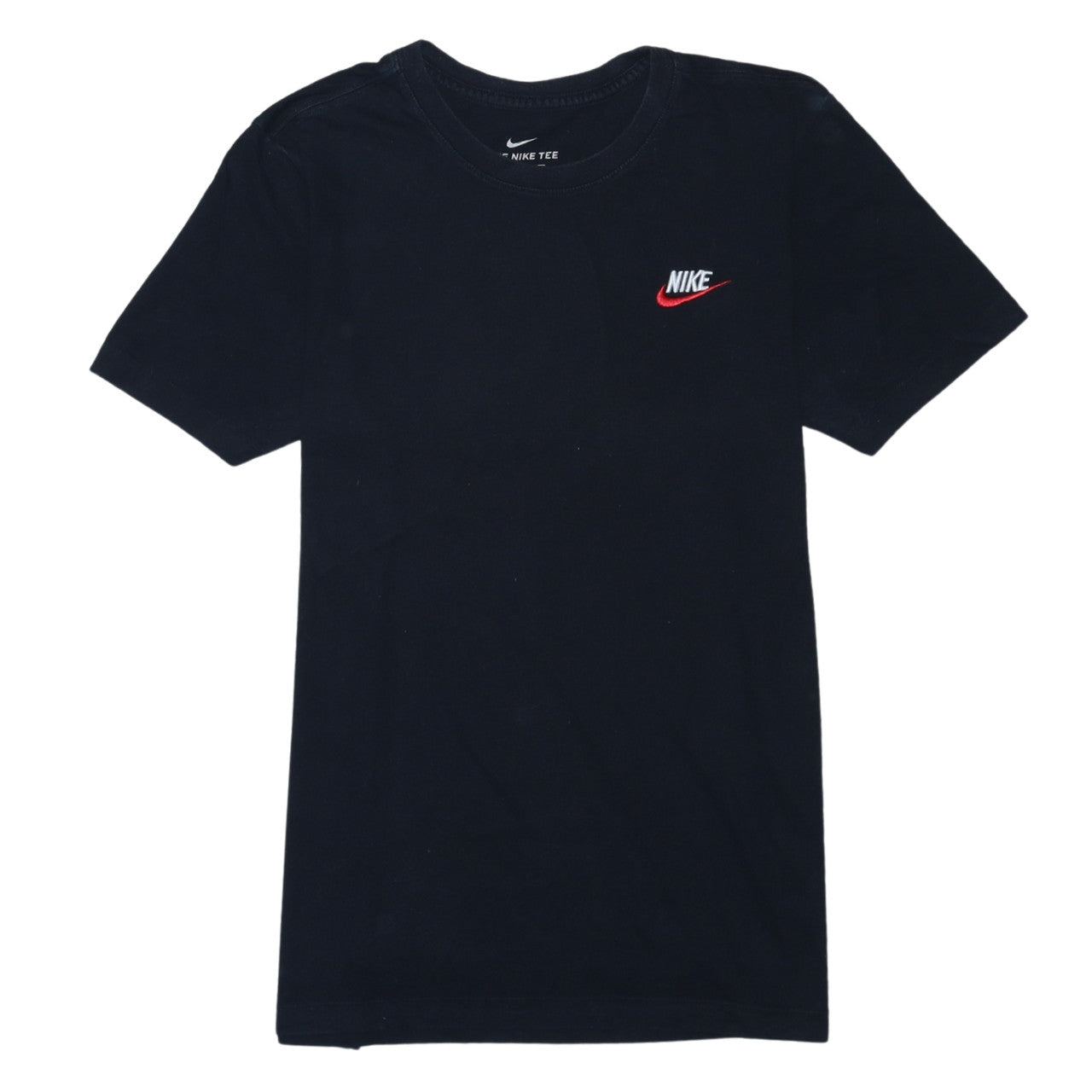 Nike Men's Black Small Classic Logo Crew Neck Cotton T-Shirt