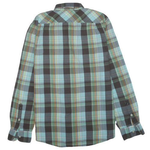Levi's Men's Blue Plaid Long Sleeve Button-Up Cotton Shirt M