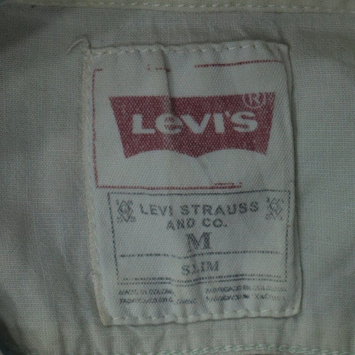 Levi's Men's Blue Plaid Long Sleeve Button-Up Cotton Shirt M