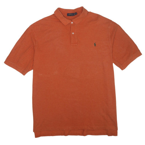 Ralph Lauren Men's Orange Cotton Short Sleeve Polo Shirt XL