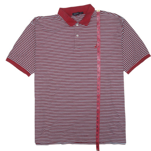 Nautica Men's Red Striped Cotton Polo Shirt 2XLT Big & Tall