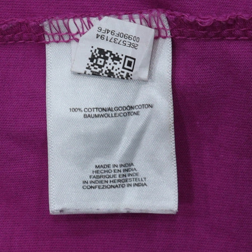 Fila Unisex Purple Colourblock Cotton T-Shirt Size XL