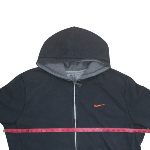 Nike Men's Black Full Zip Hoodie XL Fleece Cotton Blend Athletic Dept