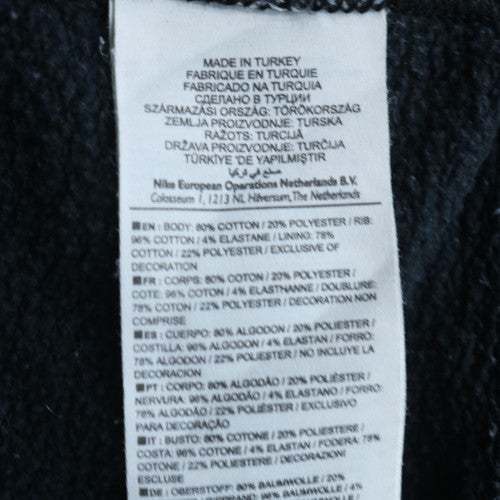 Nike Men's Black Full Zip Hoodie XL Fleece Cotton Blend Athletic Dept