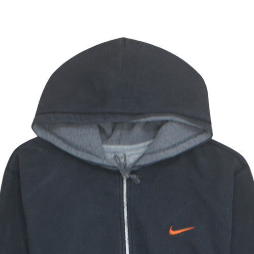 Nike Men's Black Full Zip Hoodie XL Fleece Cotton Blend Athletic Dept
