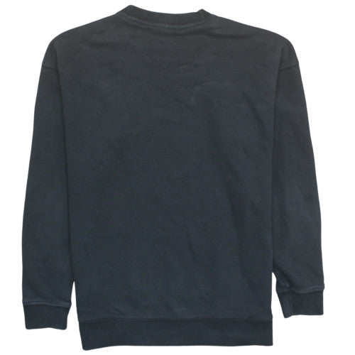 Adidas Womens Black Crew Neck Logo Sweatshirt UK 12