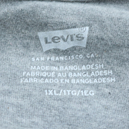 Levi's Men's Grey Logo Graphic Short Sleeve T-Shirt XL Regular Fit