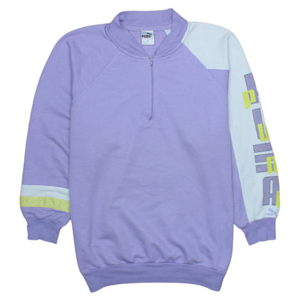 Additional front view of Puma Women's Lilac 1/2 Zip Pullover Sweatshirt, size S